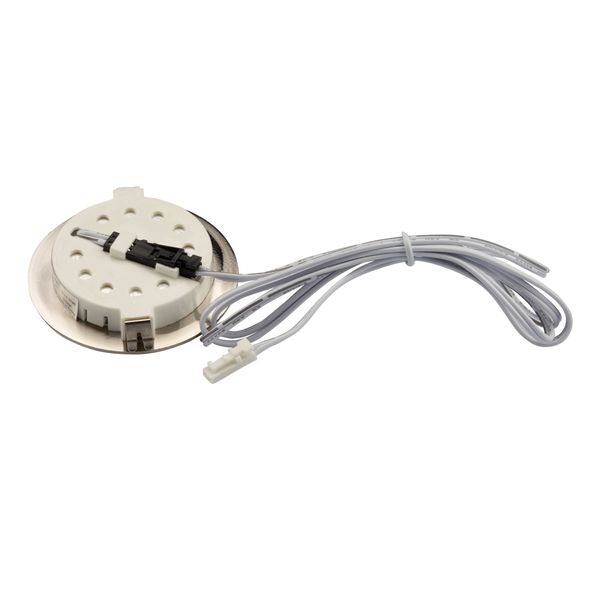 ISOLED LED Möbeleinbaustrahler MiniAMP silber, 2W, 12V DC warmweiß 3000K, dimmbar