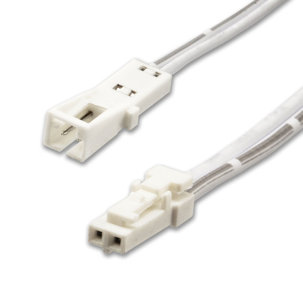 ISOLED MiniAMP Verlängerung male-female, 200cm, 2-polig, weiß, max. 3A