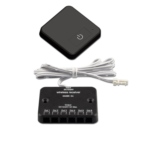 ISOLED MiniAMP LED Touch/Funk PWM-Dimmer, 1 Kanal, 12-24V DC 5A, inkl. Funktaster
