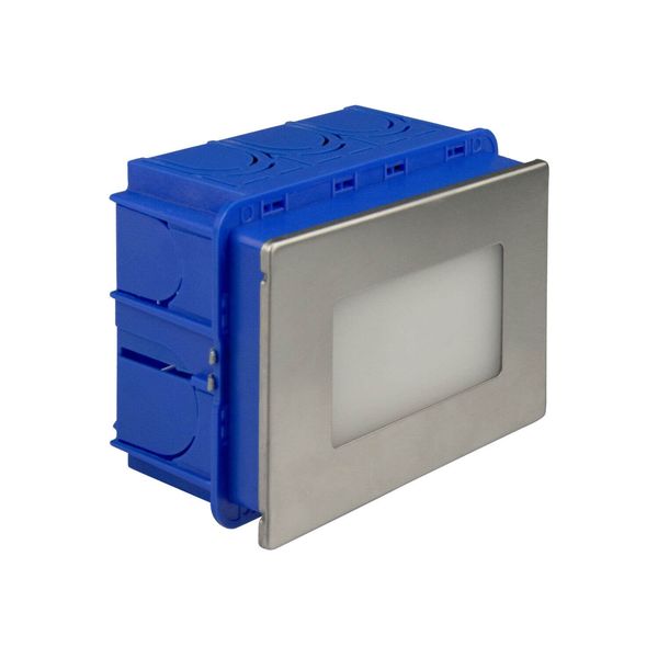 ISOLED LED Wandeinbauleuchte eckig, 2.5W, IP65, ColorSwitch 3000/4000/6000K, inkl. Einputzdose