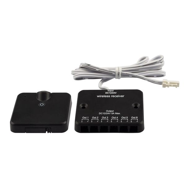 ISOLED MiniAMP LED Touch/Funk PWM-Dimmer mit PIR Sensor, 1 Kanal, 12-24V DC 5A, inkl. Funktaster