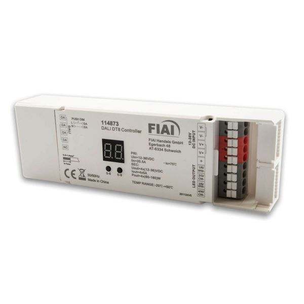 ISOLED DALI DT8 1 Adresse Universal Push-Dim PWM-Dimmer, 4 Kanal, 12-36V 4x5A, 48V 4x3A