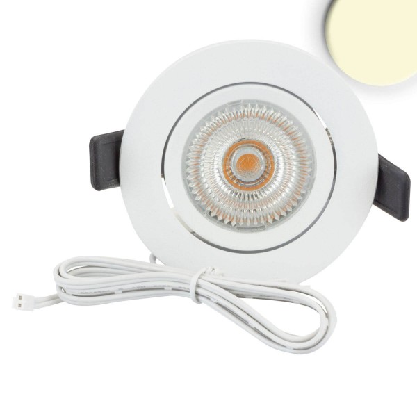 ISOLED LED Einbauleuchte Slim68 MiniAMP weiß, rund, 8W, 24V DC, warmweiß, dimmbar