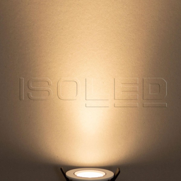 ISOLED LED Einbauleuchte Slim68 MiniAMP weiß, rund, 8W, 24V DC, warmweiß, dimmbar
