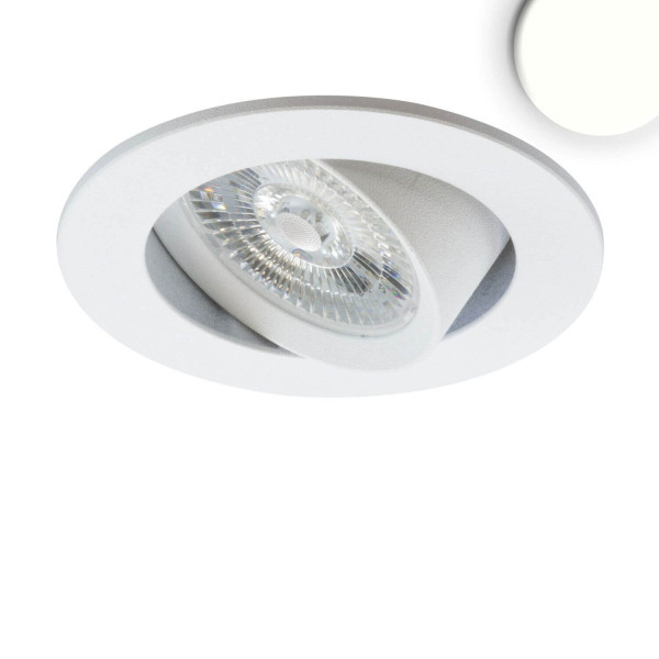 ISOLED LED Einbauleuchte Slim68 MiniAMP weiß, rund, 8W, 24V DC, neutralweiß, dimmbar