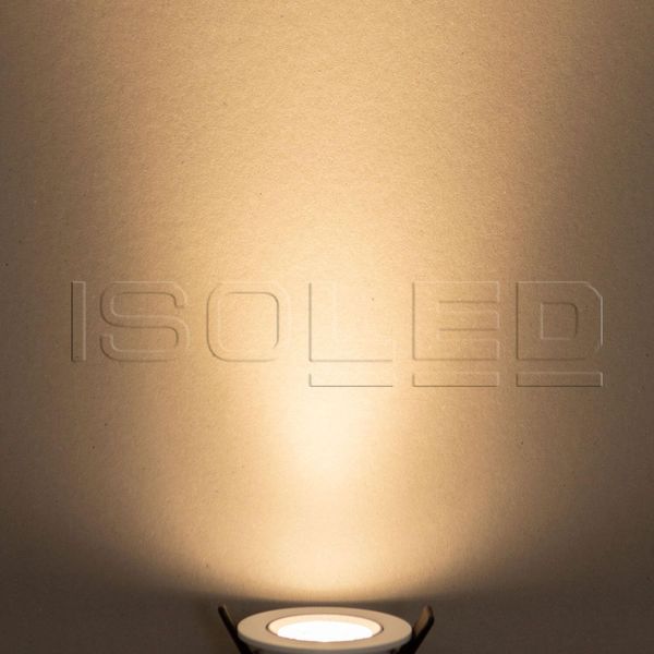 ISOLED LED Einbauleuchte Slim68 MiniAMP schwarz, rund, 8W, 24V DC, warmweiß, dimmbar