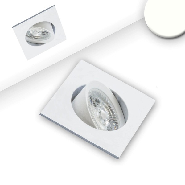 ISOLED LED Einbauleuchte Slim68 weiß, eckig, 9W, neutralweiß, dimmbar