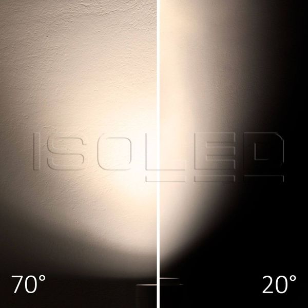 ISOLED 3-PH Schienen-Strahler fokussierbar, 34W, 20°-70°, weiß matt, Bread 2700K