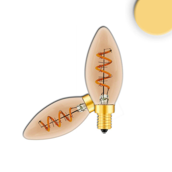 ISOLED E14 Vintage Line LED Candlebulb, Amber, 4W 2200K