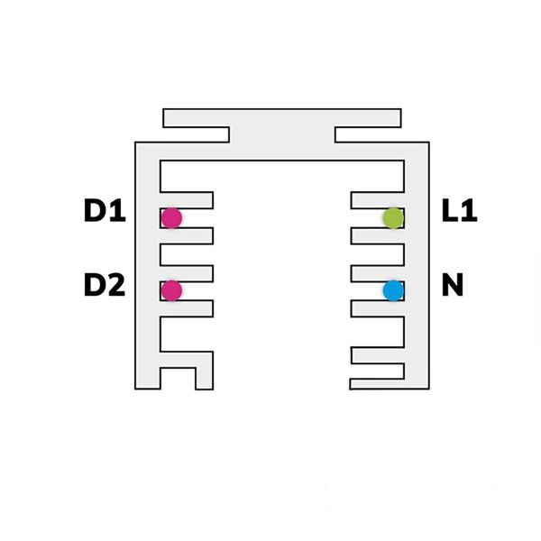 ISOLED 3-PH Schienen-Strahler fokussierbar, 36W, 30°-50°, weiß matt, 3000K, CRI92, DALI dimmbar