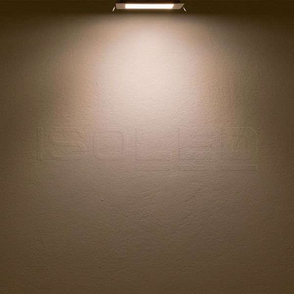 ISOLED LED Downlight, 9W, eckig, ultraflach, blendungsreduziert, schwarz, warmweiß, dimmbar CRI90