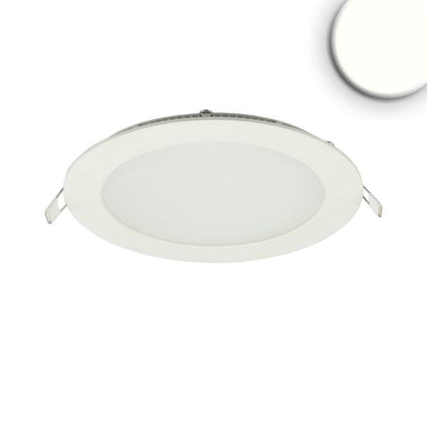 ISOLED LED Downlight, 12W, rund, ultraflach, blendungsreduziert, weiß, neutralweiß, dimmbar CRI90