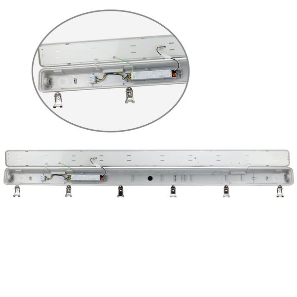 ISOLED LED Wannenleuchte 150cm IP65, Powerswitch 33W-60W, neutralweiß