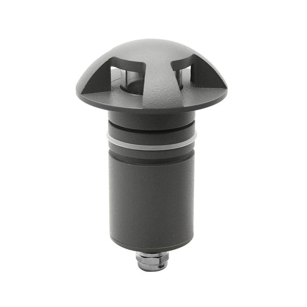 ISOLED LED Bodeneinbaustrahler, rund 4SIDE 60mm, schwarz, 12-24V, IP67, 3W, 60°, warmweiß