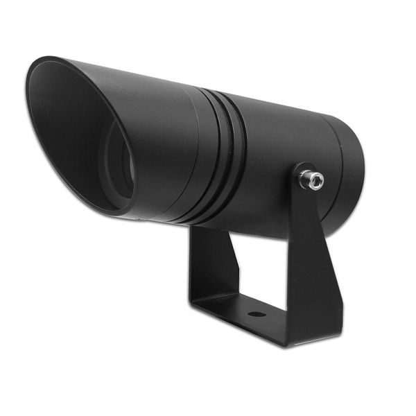 ISOLED LED Gartenstrahler, rund, Aluminium, schwarz, 12-24V, IP65, 6W, 30°, warmweiß, inkl. Erdspieß