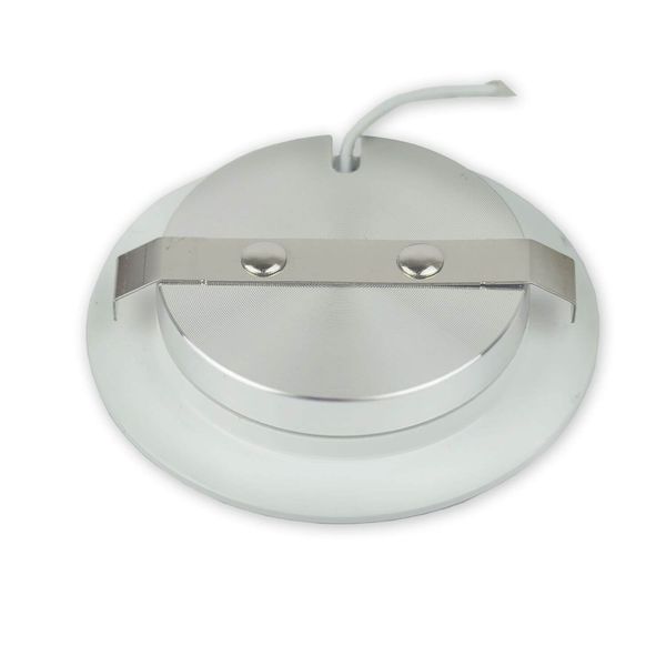 ISOLED LED Möbeleinbaustrahler MiniAMP ALU gebürstet, rund, 3W, 120°, 24V DC warmweiß 3000K, dimmbar