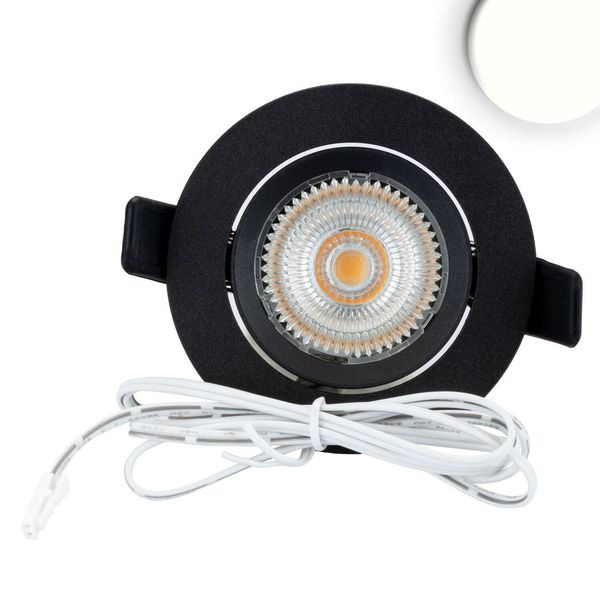 ISOLED LED Einbauleuchte Slim68 MiniAMP schwarz, rund, 8W, 24V DC, neutralweiß, nicht dimmbar