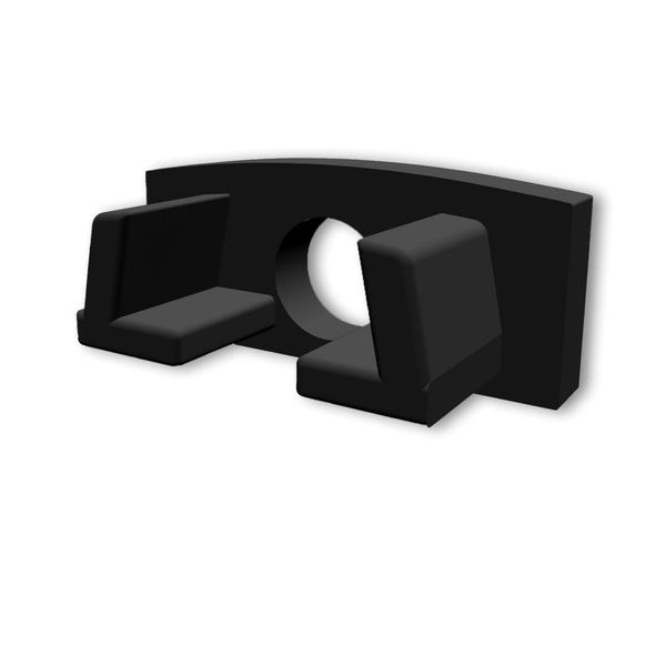 ISOLED Endkappe EC224 für Profil MINI-AB V2 schwarz, mit Kabeldurchführung, 1 STK