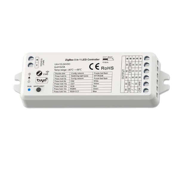 ISOLED Sys-Pro + Zigbee 3.0 Funk 1-5 Kanal PWM-Dimmer, 12-24V DC 5x3A