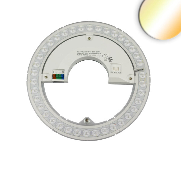 ISOLED LED Umrüstplatine 227mm, 15W, 160 lm/W, mit Haltemagnet, Colorswitch 3000/4000/6000K, dimmbar