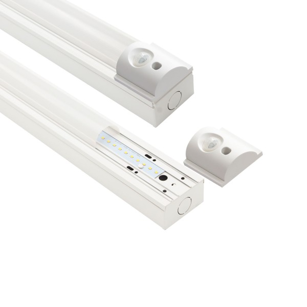 ISOLED LED Balkenleuchte 120cm, PIR-Sensor, PowerSwitch 22-29-32-37W, 150 lm/W, ColorSwitch 3000-4000-6000K