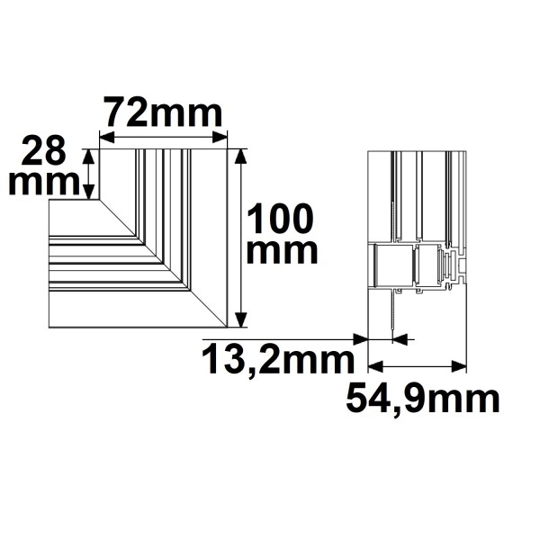 ISOLED Track48 Eckschiene 90° horizontal für Trockenbauschiene, schwarz, nicht stromführend