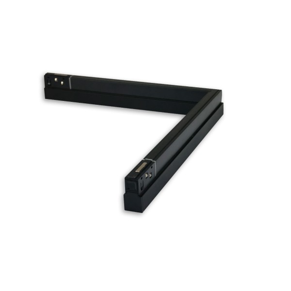 ISOLED Track48 Eckleuchte 90° horizontal schwarz, 20W, 48V DC, 3000K, CRI90, DALI dimmbar