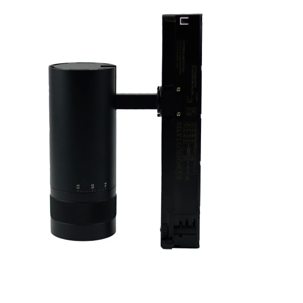 ISOLED 3-Phasen Schienen-Strahler fokussierbar, 24W, 20°-55°, schwarz matt, 3000K, DALI dimmbar