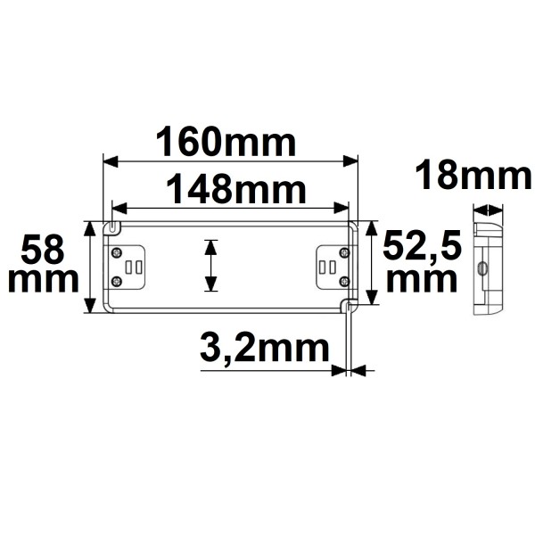 ISOLED LED Trafo 48V/DC, 0-60W, ultraflach, SELV