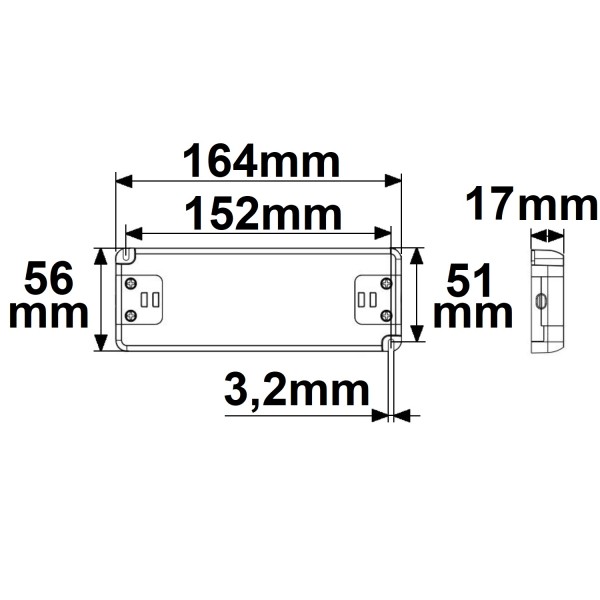 ISOLED LED Trafo 48V/DC, 0-100W, ultraflach, SELV