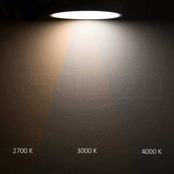 ISOLED LED Deckenleuchte UGR<19 2H, schwarz, 80W-100W, rund, DN1000, ColorSwitch 2700-3000-4000K, dimmbar