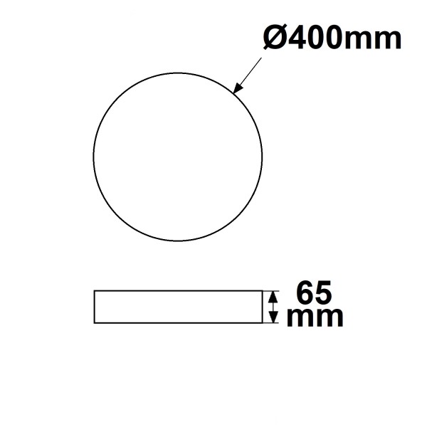 ISOLED LED Deckenleuchte UGR<19 2H, weiß, 20W-30W, rund, DN400, ColorSwitch 2700-3000-4000K, dimmbar