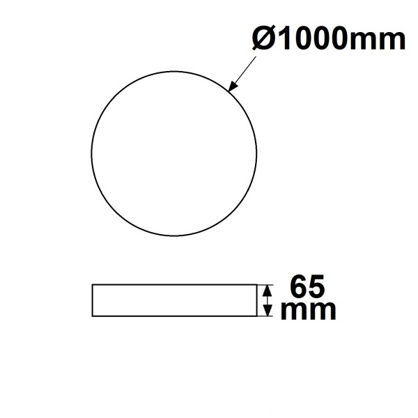 ISOLED LED Deckenleuchte UGR<19 2H, weiß, 80W-100W, rund, DN1000, ColorSwitch 2700-3000-4000K, dimmbar