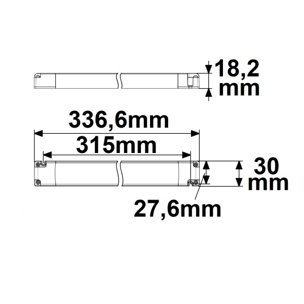 ISOLED LED CCT PWM-Trafo 24V/DC, 0-100W, 2 Kanal, ultraslim, Push/DALI-2 DT8 dimmbar, SELV