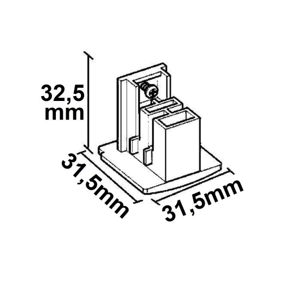 ISOLED 3-Phasen DALI Endkappe für Aufbauschiene, schwarz, 1 Stück