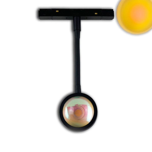 ISOLED Track48 Leuchte Sunglow flexible schwarz 5,5W, 160°, 48V DC, 2000K