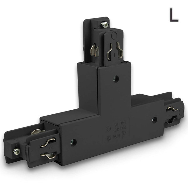 ISOLED 3-Phasen Classic T-Verbinder N-Leiter rechts, Schutzleiter links, schwarz