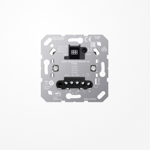 Jung 1712DE Serien-Tastdimmer Universal LED, mit Nebenstelleneingang