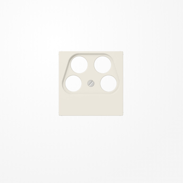 Jung A561-4SAT2 Abdeckung für 4-Loch SAT-TV-Steckdose (Axing) 4fach, Thermoplast, Serie AS, weiß
