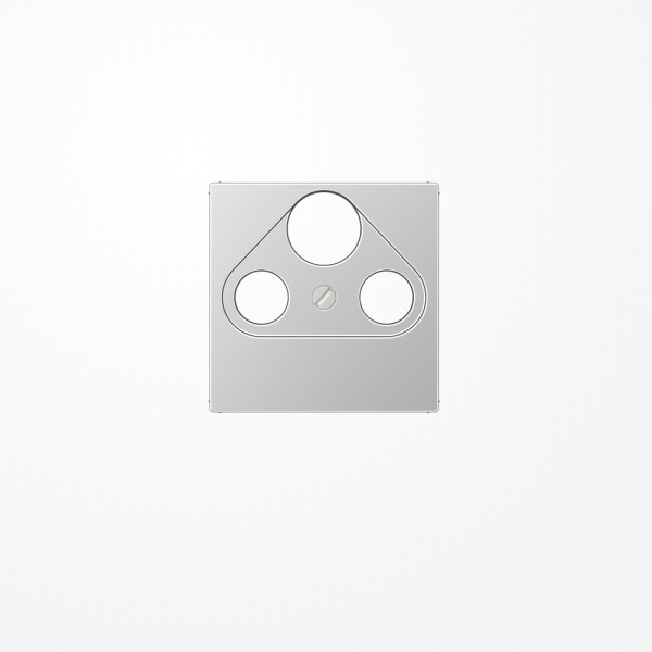 Jung A561PLSATAL Abdeckung für Universal-Sat/BK-Dosen 1fach, Duroplast lackiert, Serie A, aluminium