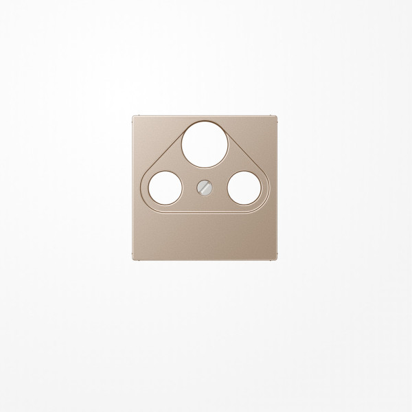 Jung A561PLSATCH Abdeckung für Universal-Sat/BK-Dosen 1fach, Duroplast lackiert, Serie A, champagner