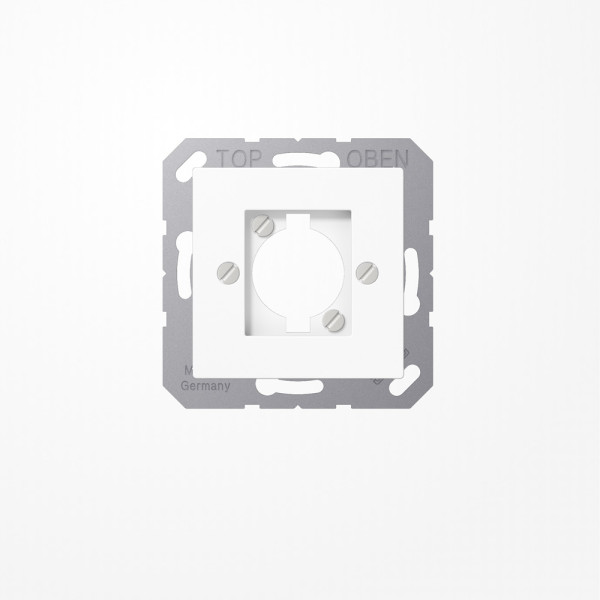 Jung A568-1BFWW Abdeckung für Lautsprecher-Buchse, für XLR-Steckverbinder (D-Serie) 1fach, Thermoplast, Serie AS/A, alpinweiß