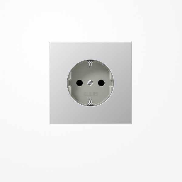 Jung AL1520KI SCHUKO-Steckdose, 16 A 250 V ~, SAFETY+, Serie LS, Aluminium