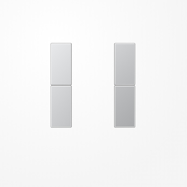 Jung AL2502TSA Tastensatz 2fach, F50, Serie LS, Aluminium