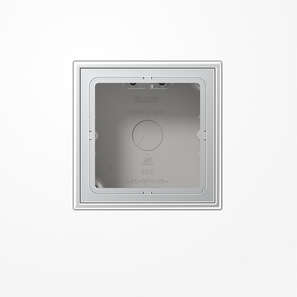 Jung AL2581A-L Aufputz-Kappe 1fach, Duroplast lackiert, Serie LS, Aluminium