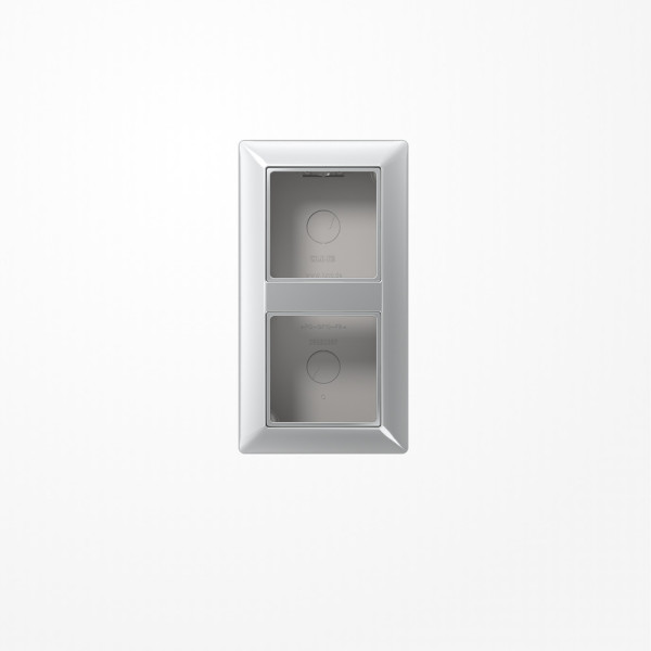 Jung AS582AAL Aufputz-Kappe 2fach, Duroplast lackiert, Serie AS, aluminium