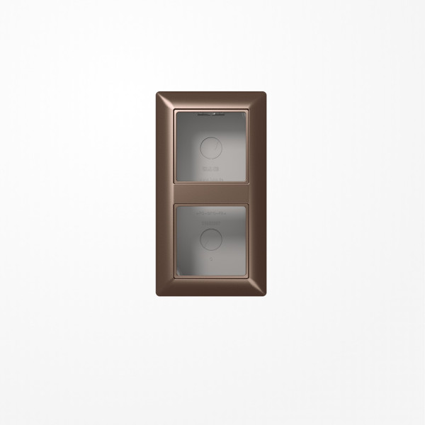 Jung AS582AMO Aufputz-Kappe 2fach, Duroplast lackiert, Serie AS, mokka