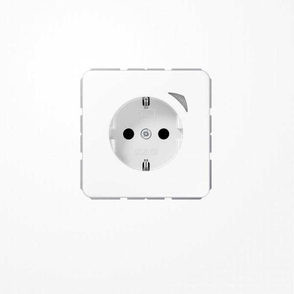 Jung BTCD1521SWW JUNG HOME SCHUKO Steckdose, 16 A 250 V ~, mit Funktionsanzeige, SAFETY+, Serie CD, alpinweiß