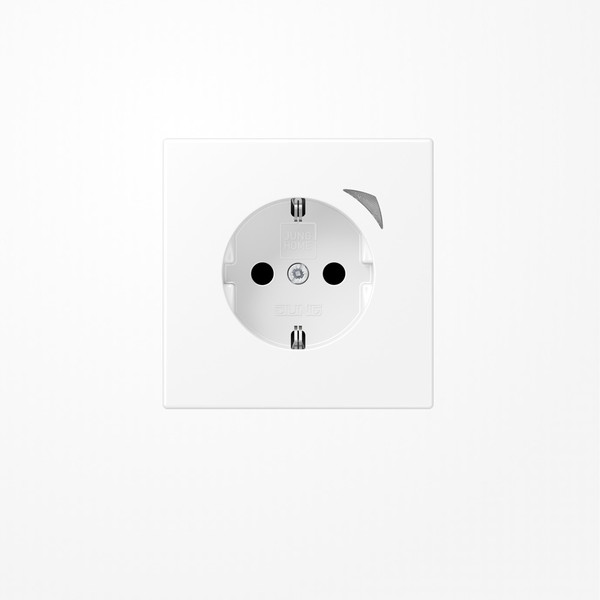 Jung BTLS1521SEWWM JUNG HOME SCHUKO Steckdose Energy, 16 A 250 V ~, mit Funktionsanzeige, SAFETY+, Serie LS, schneeweiß matt