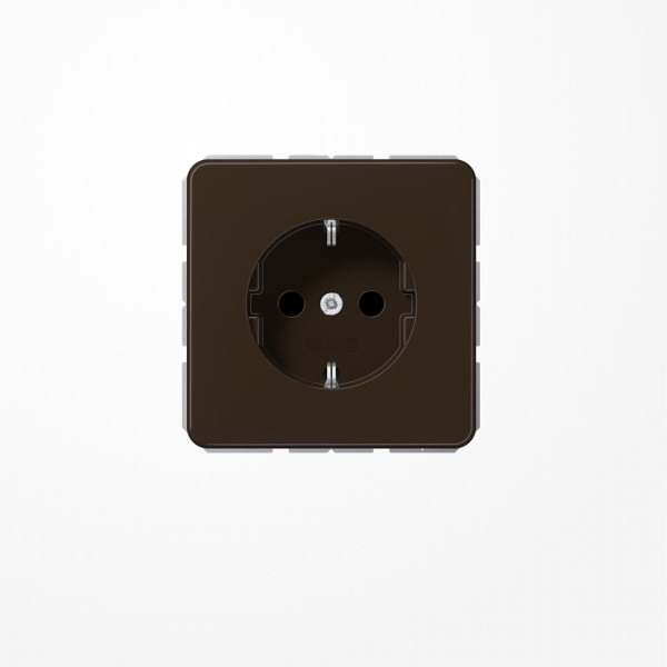 Jung CD1520BFKIBR SCHUKO-Steckdose, 16 A 250 V ~, SAFETY+, Thermoplast, Serie CD, braun
